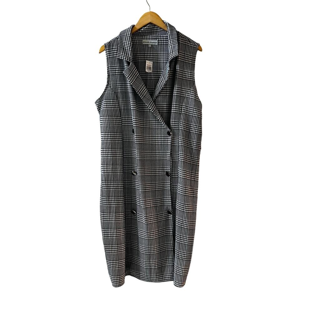 Almost Famous Houndstooth Double Breasted Sleevel… - image 6